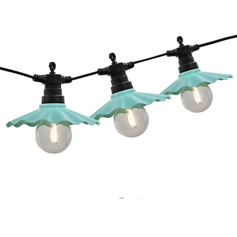GARDEN STORIES SOLAR FLUTED 8 BULB STRING LIGHTS