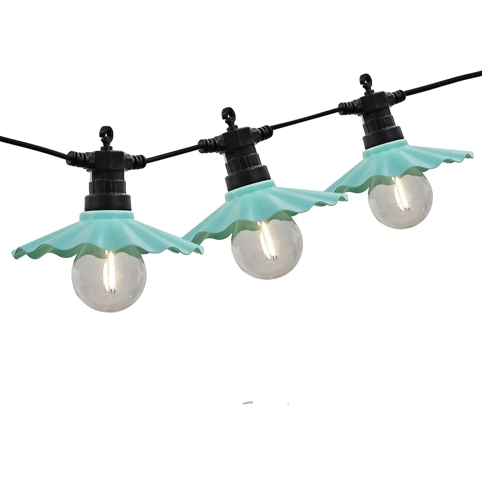 GARDEN STORIES SOLAR FLUTED 8 BULB STRING LIGHTS