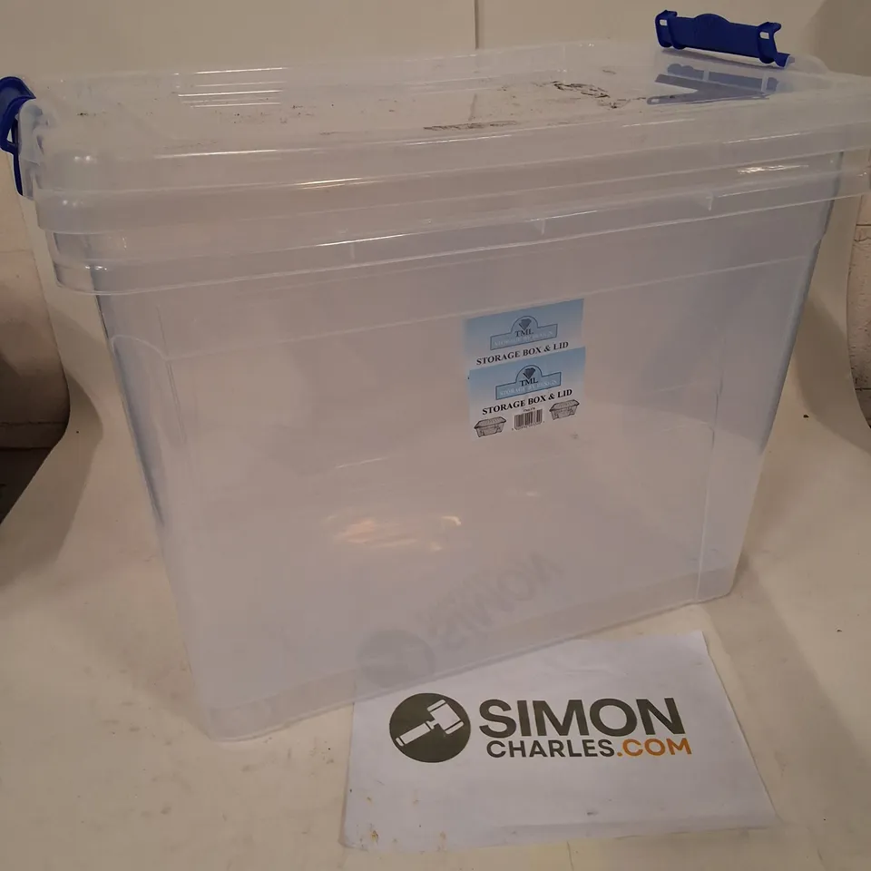 BOX CONTAINING 2 TML STORAGE BOXES & LIDS