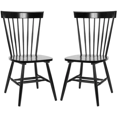 BOXED SET OF 2 PAULO SOLID WOOD SLAT DINING CHAIRS (1 BOX)