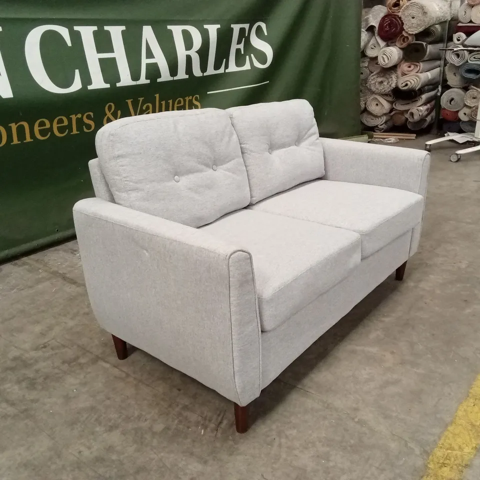 WHITTAKER 2 SEATER LINEN FABRIC SOFA - GREY