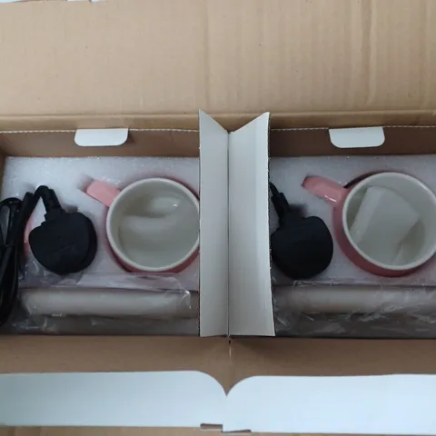 BOXED COOK'S ESSENTIALS SET OF 2 MUG WARMER GIFT SET IN PINK