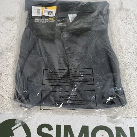REGATTA COOLWEAVE POLO SHIRT, SEAL GREY/BLACK - UK SIZE XL