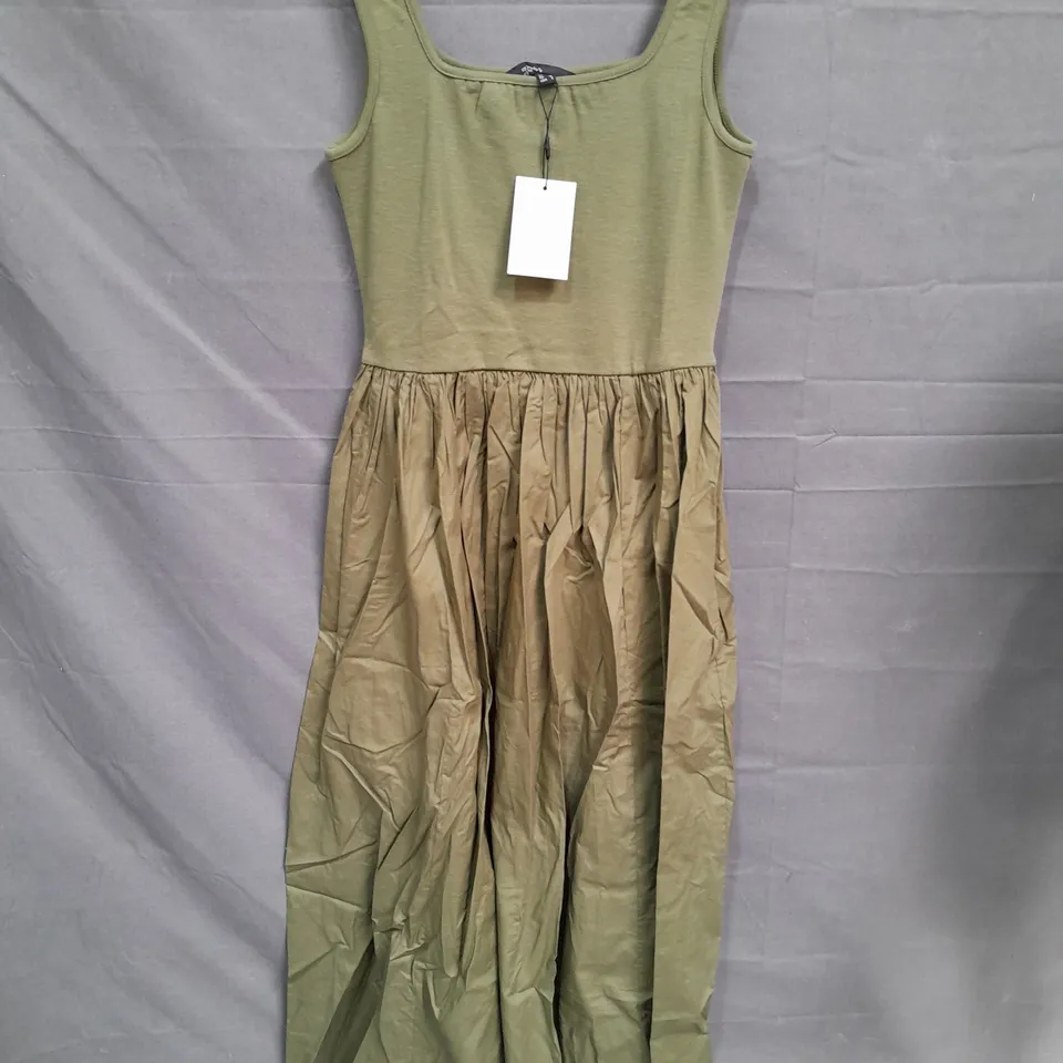 NOBODYS CHILD COLORADO MIDI DRESS IN GREEN - UK 10