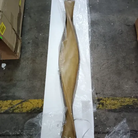 WOODEN TWIST DESIGN FLOOR LAMP - NO SHADE