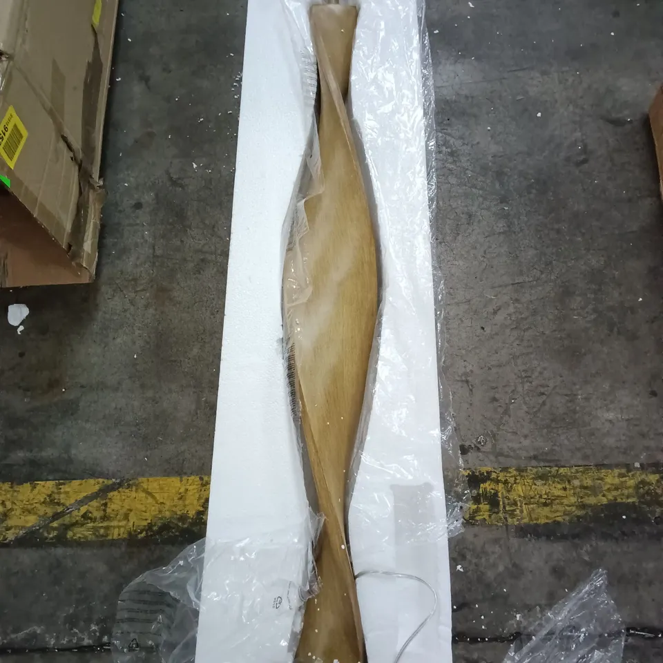 WOODEN TWIST DESIGN FLOOR LAMP - NO SHADE