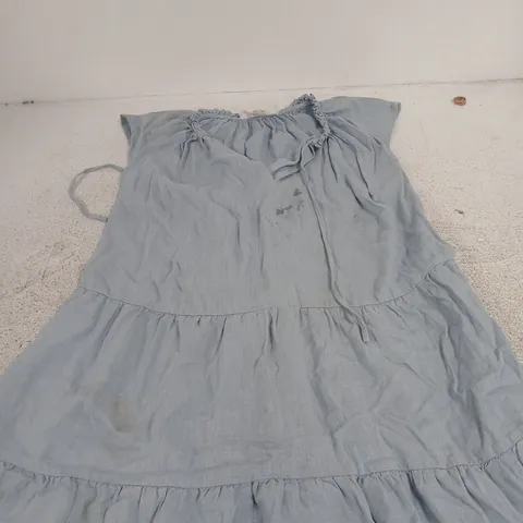 NEXT LINEN DRESS – LIGHT BLUE, UK 12 (EU 40) – MADE IN BANGLADESH