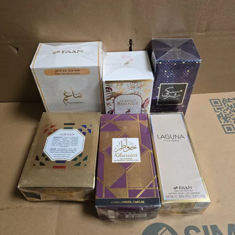APPROXIMATELY 22 ASSORTED BOXED FRAGRANCES TO INCLUDE FAAN LAGUNA POUR FEMME, FAAN KHWATER, NUSUK MUSKY ROSE, ETC - COLLECTION ONLY