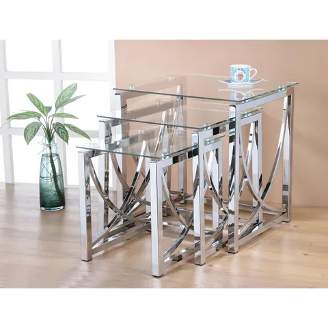 BOXED ADDEY 3 PIECE NEST OF TABLES (1 BOX)