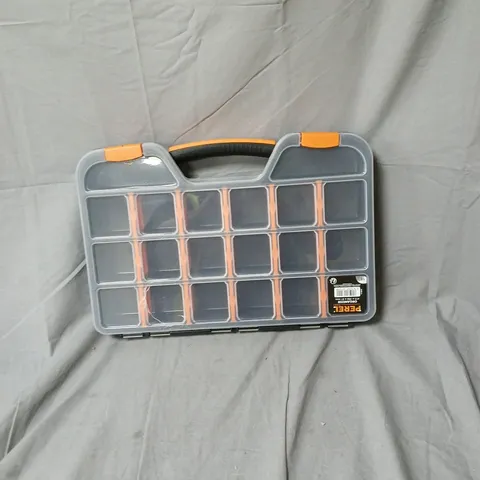 PEREL TOOLS ORGANIZER CASE – 18 INCH, 415 X 286 X 61 MM-SLIGHT DAMAGE TO LID
