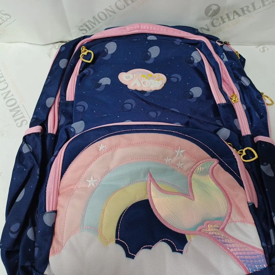 GIRLS POWER BACKPACK BLUE/PINK