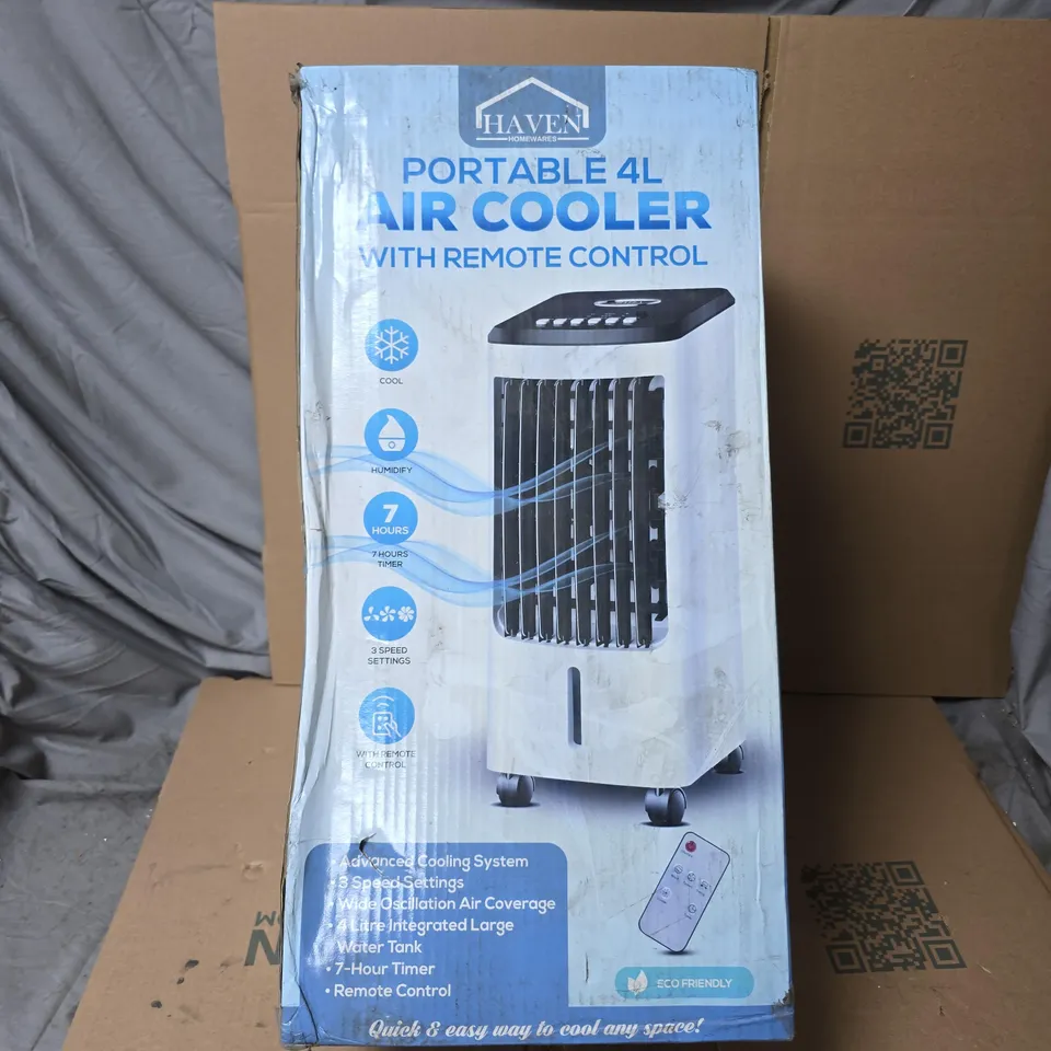 HAVEN PORTABLE 4L AIR COOLER WITH REMOTE CONTROL – BOXED