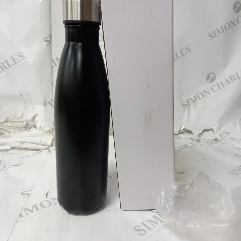 INSULATED METAL DRINKS BOTTLE BLACK RRP £20