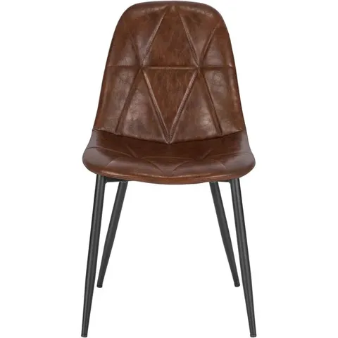 BOXED SIDE CHAIR SET DASAN, BROWN - SET OF 2 (1 BOX)