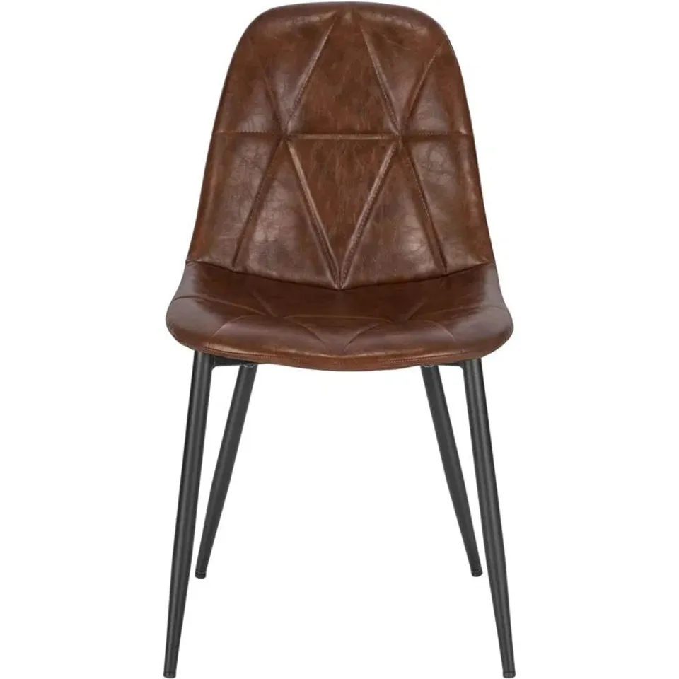 BOXED SIDE CHAIR SET DASAN, BROWN - SET OF 2 (1 BOX)
