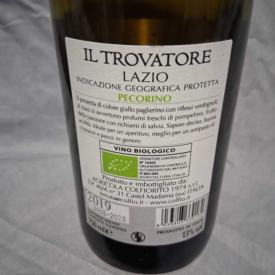 IL TROVATORE PECORINO LAZIO – VINO BIOLOGICO IGP LAZIO
