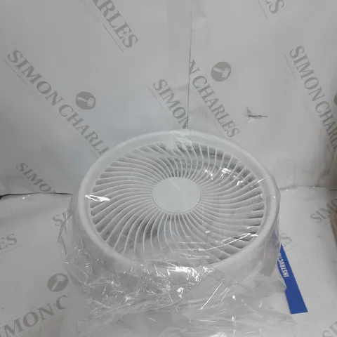 BOXED BELL & HOWELL OSCILLATING FOLDING RECHARGEABLE FAN IN WHITE
