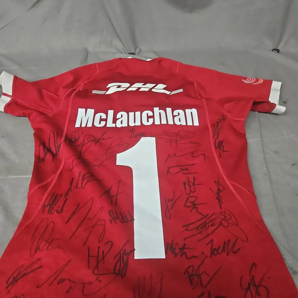 SIGNED CANTERBURY BRITISH & IRISH LIONS JERSEY - L