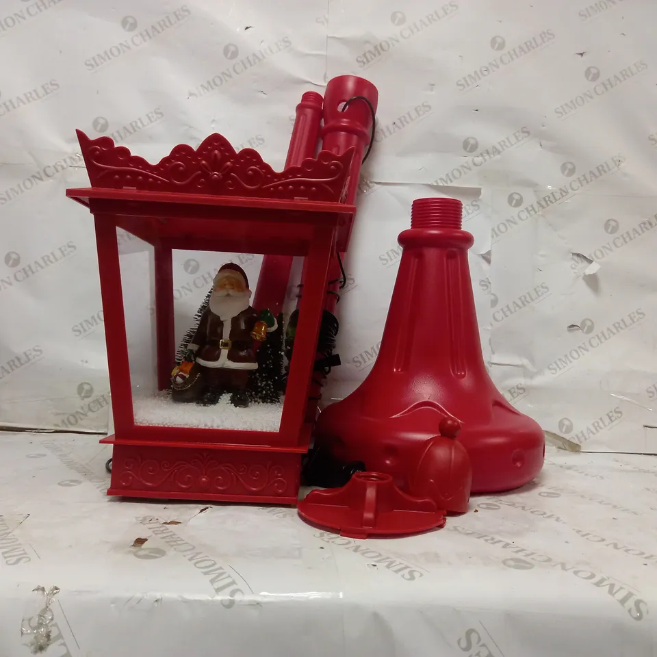 WERCHRISTMAS MUSICAL VICTORIAN STREET LAMP WITH SANTA, MULTI-COLOUR, 6 FEET/1.8M