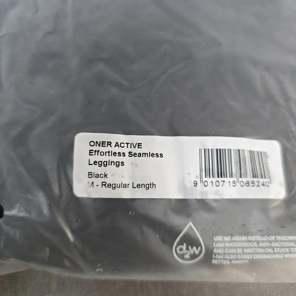 ONE ACTIVE EFFORTLESS SEAMLESS LEGGINGS – BLACK, UK M (REGULAR LENGTH)