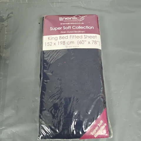 LINENS LIMITED SUPER SOFT COLLECTION KING BED FITTED SHEET MICROFIBRE 152 X 198 CM (60 X 78 INCHES)