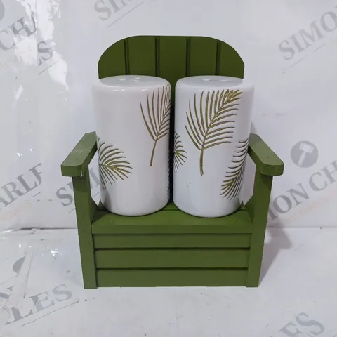 BOXED TEMPTATIONS SALT AND PEPPER SHAKERS