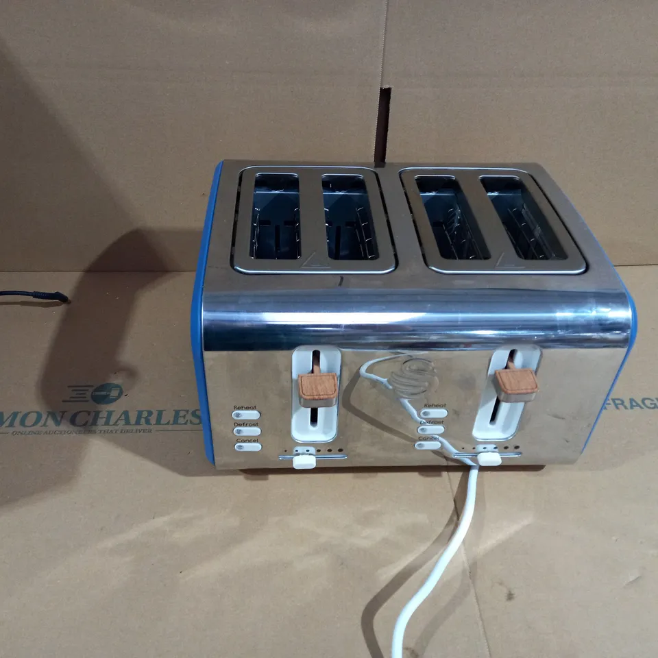 SWAN NORDIC 4 SLICE TOASTER BLUE