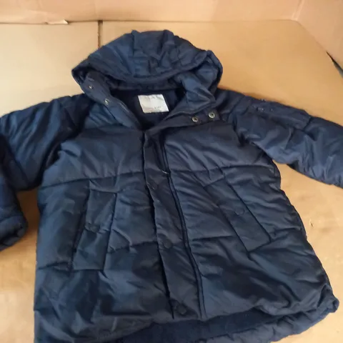 ZARA BASIC NAVY PADDED KIDS COAT - SIZE 8