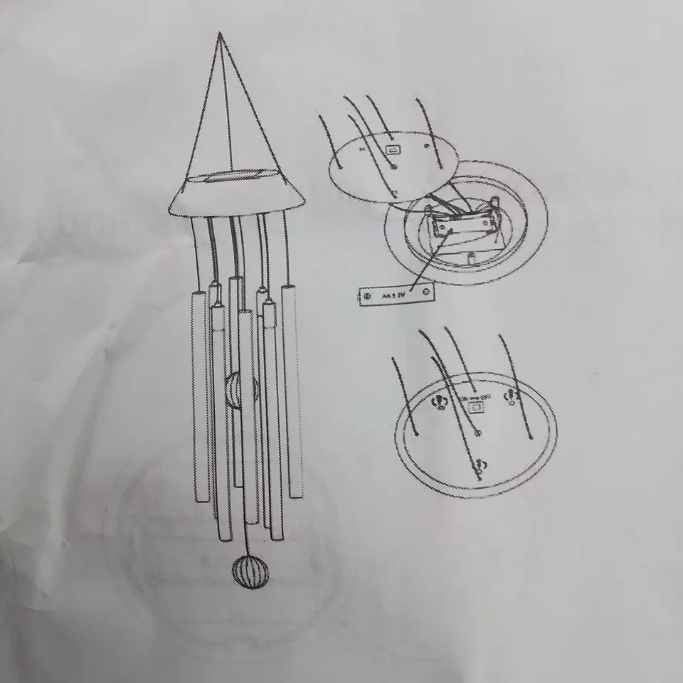 A SET OF LED SOLAR WIND CHIMES