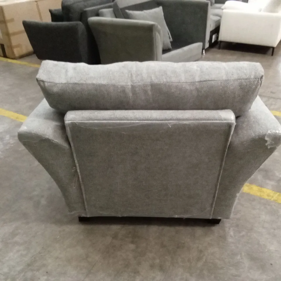DURY CHUNKY WEAVE ARMCHAIR - GREY RRP £449