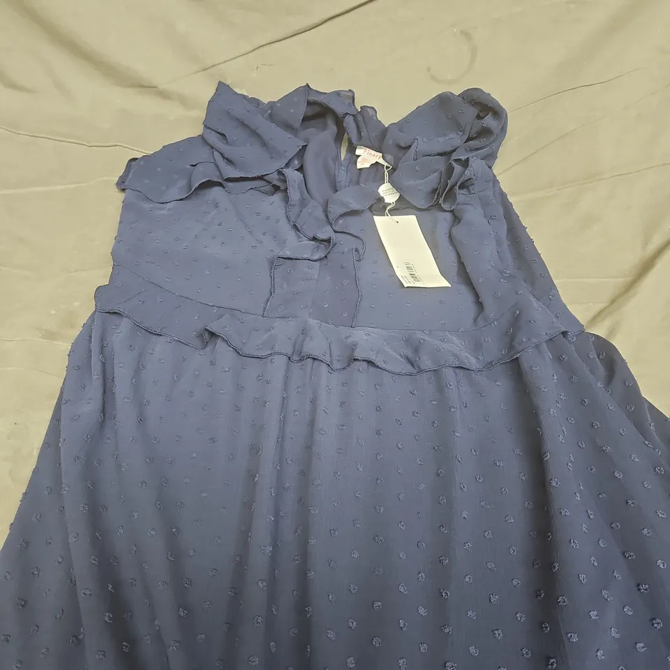 FINERY LONDON NAVY DOT DRESS, WOMEN’S – UK 16