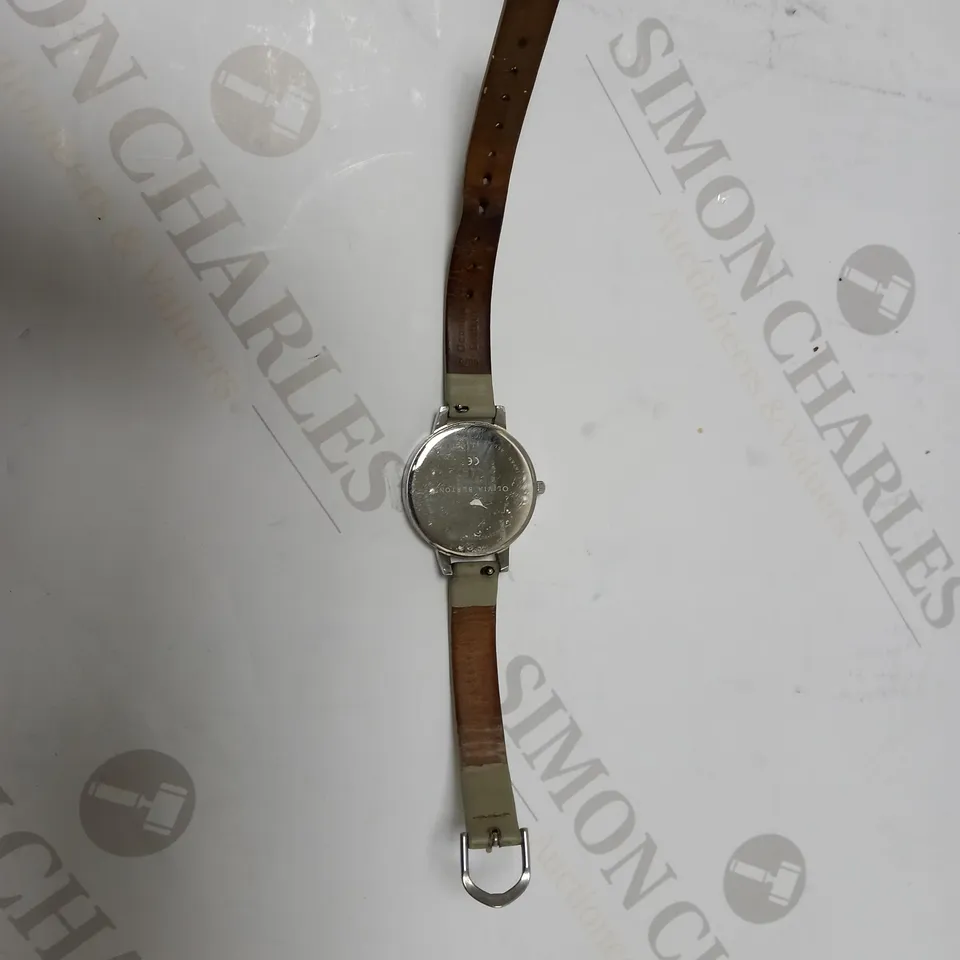 OLIVIA BURTON WOMENS LEATHER STRAP WATCH 
