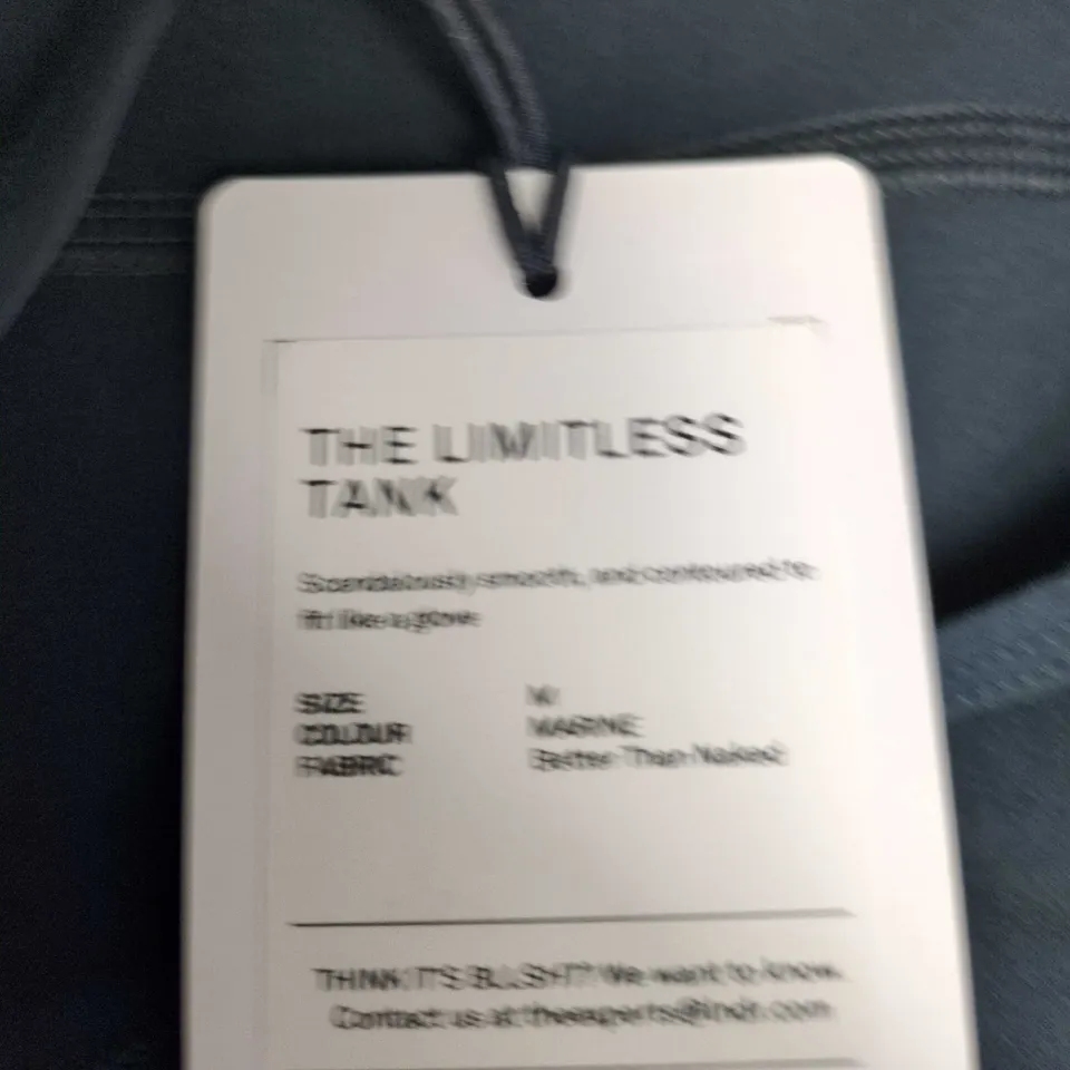 THE LIMITLESS TANK GYM VEST NAVY – SIZE M