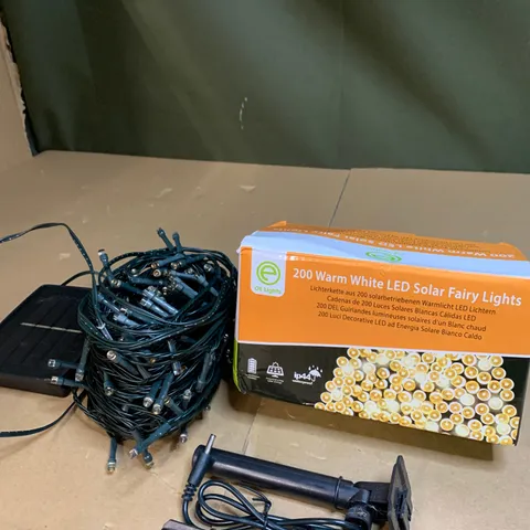 200 WARM WHITE LED SOLAR FAIRY LIGHTS
