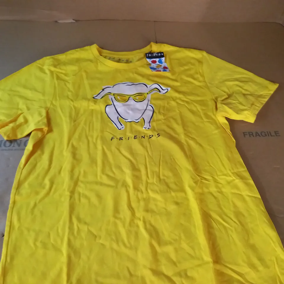 FRIENDS THEMED YELLOW T-SHIRT - L