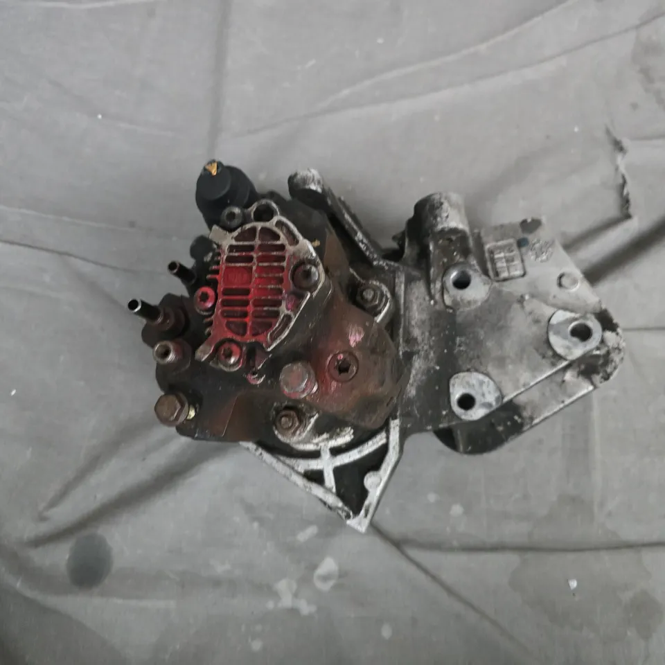AUTOMOTIVE ENGINE COMPONENT WITH GEAR HOUSING – USED, FOR PARTS (MODEL UNSPECIFIED)