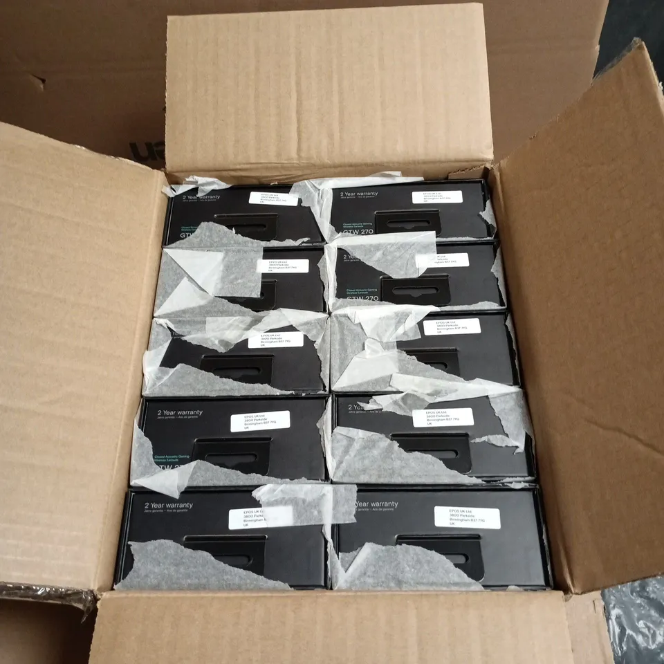 BOX OF APPROXIMATELY 8 EPOS GTW 270 GAMING EARPHONES - COLLECTION ONLY