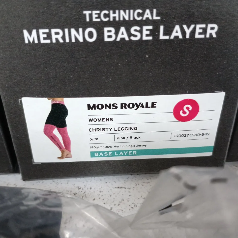 LOT OF 10 MONS ROYALE MERINO BASE LAYERS - VARIOUS SIZES AND COLOURS