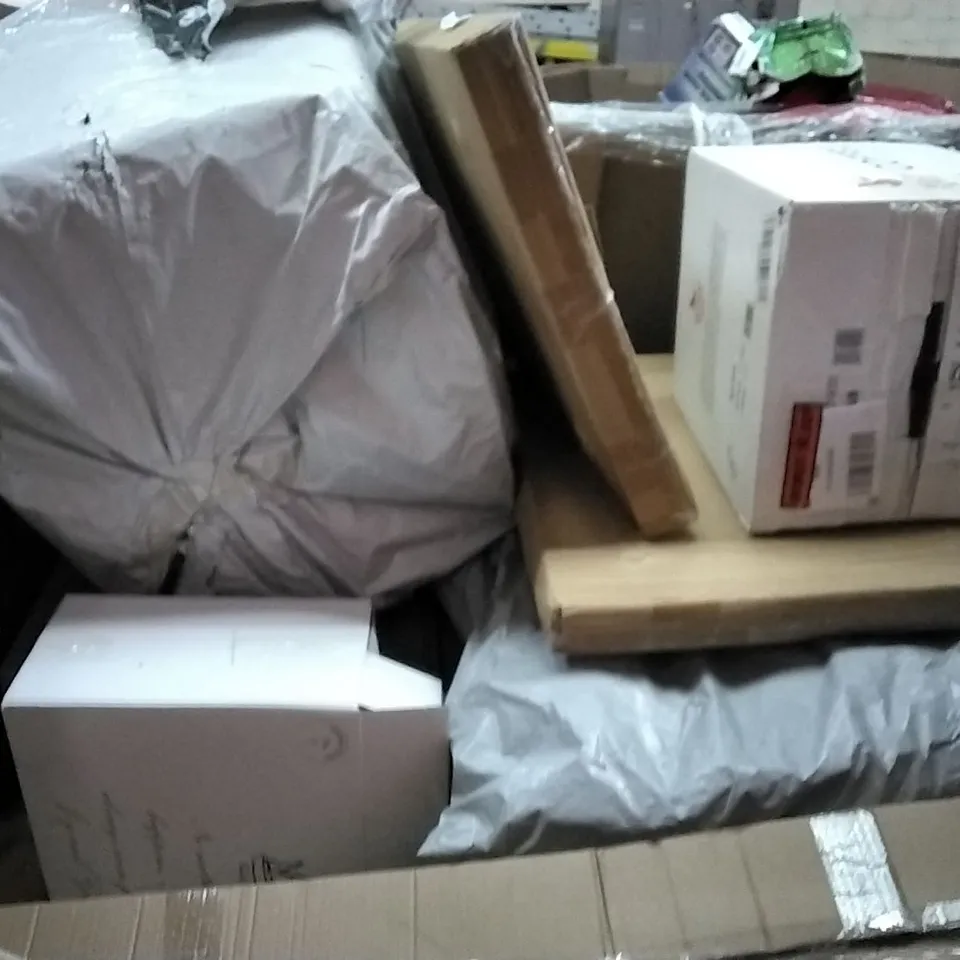 PALLET OF HOUSEHOLD ITEMS TO INCLUDE RICE AND LENTIL DISPENSER, LAPTOP BEDS, BLINDS AND POP UP TENTS ECT