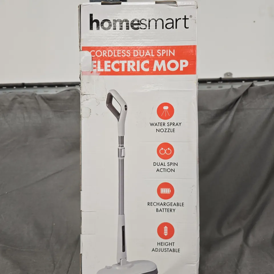 BOXED HOMESMART CORDLESS DUAL SPIN ELECTRIC MOP