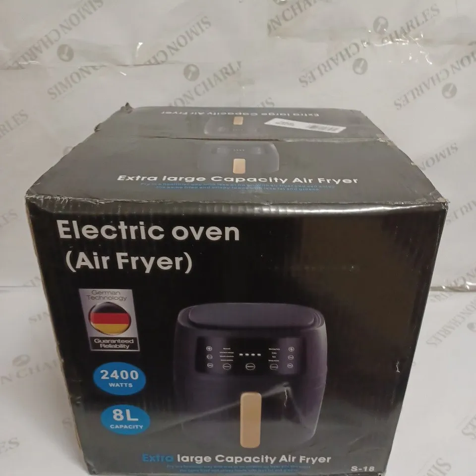 BOXED 8L 2400W ELECTRIC AIR FRYER S18 - PALE GREEN