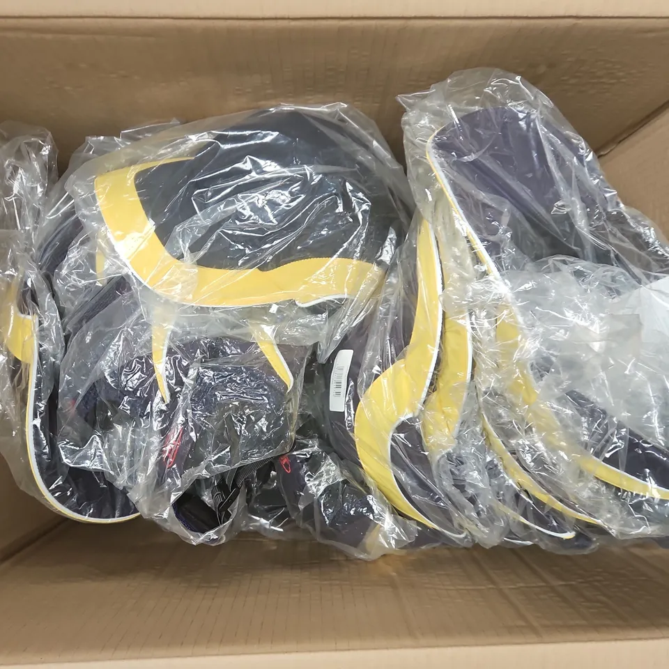 APPROXIMATELY 15 ASSORTED JSP HARD CAPS IN NAVY/YELLOW & NAVY/GREY
