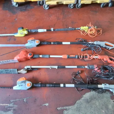 LOT CONTAINING APPROXIMATELY 5 MIXED BRANDS CORDED GARDEN HEDGE TRIMMERS. 