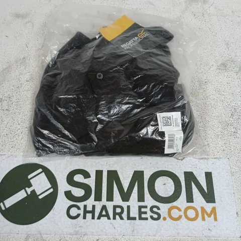 REGATTA COLLAR POLO SHIRT, BLACK - SIZE L