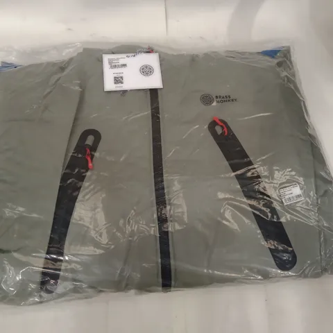 BRAND NEW BAGGED BRASS MONKEY UNISEX DIP COAT, BM00050 - SAGE// SIZE: L