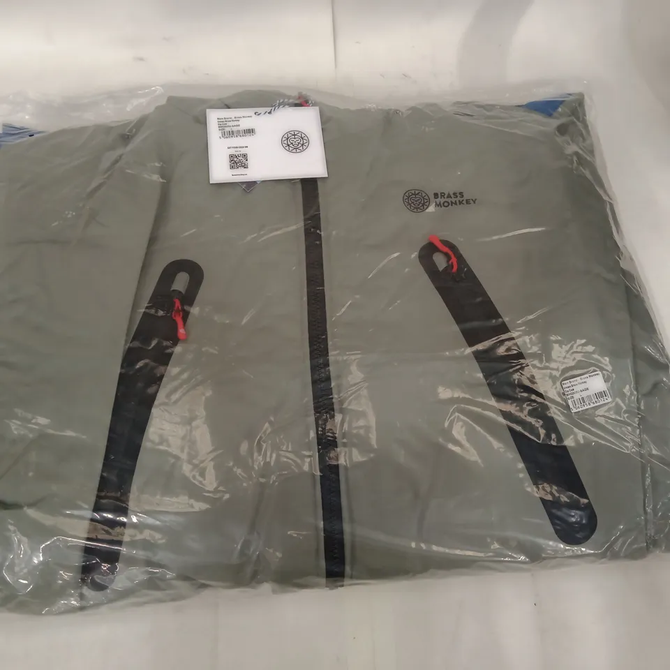 BRAND NEW BAGGED BRASS MONKEY UNISEX DIP COAT, BM00050 - SAGE// SIZE: L
