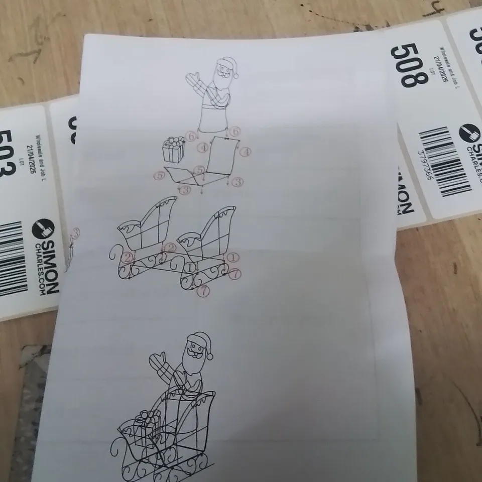 PALLET CONTAINING A LARGE QUANTITY OF LED SANTA SLEIGH 