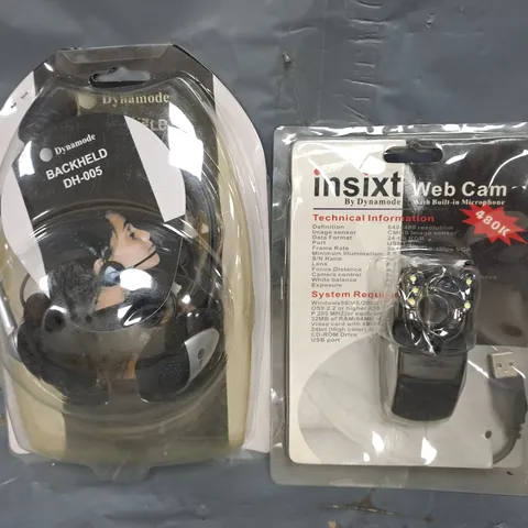 BOX OF APPROXIMATELY 20 ASSORTED ELECTRICAL ITEMS TO INCLUDE HEADPHONES, WEB CAMS, ETC - COLLECTION ONLY