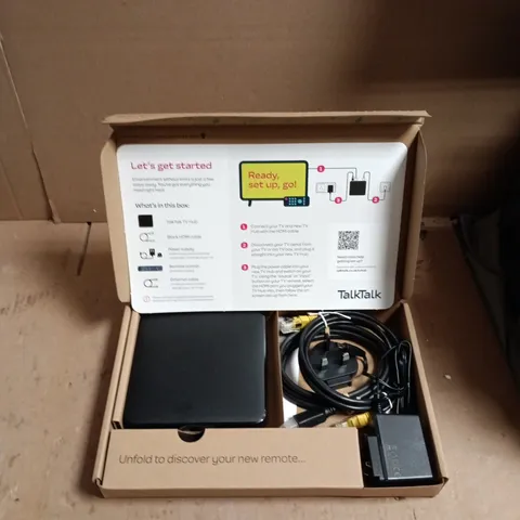 TALKTALK TV SET-TOP BOX WITH REMOTE & CABLES
