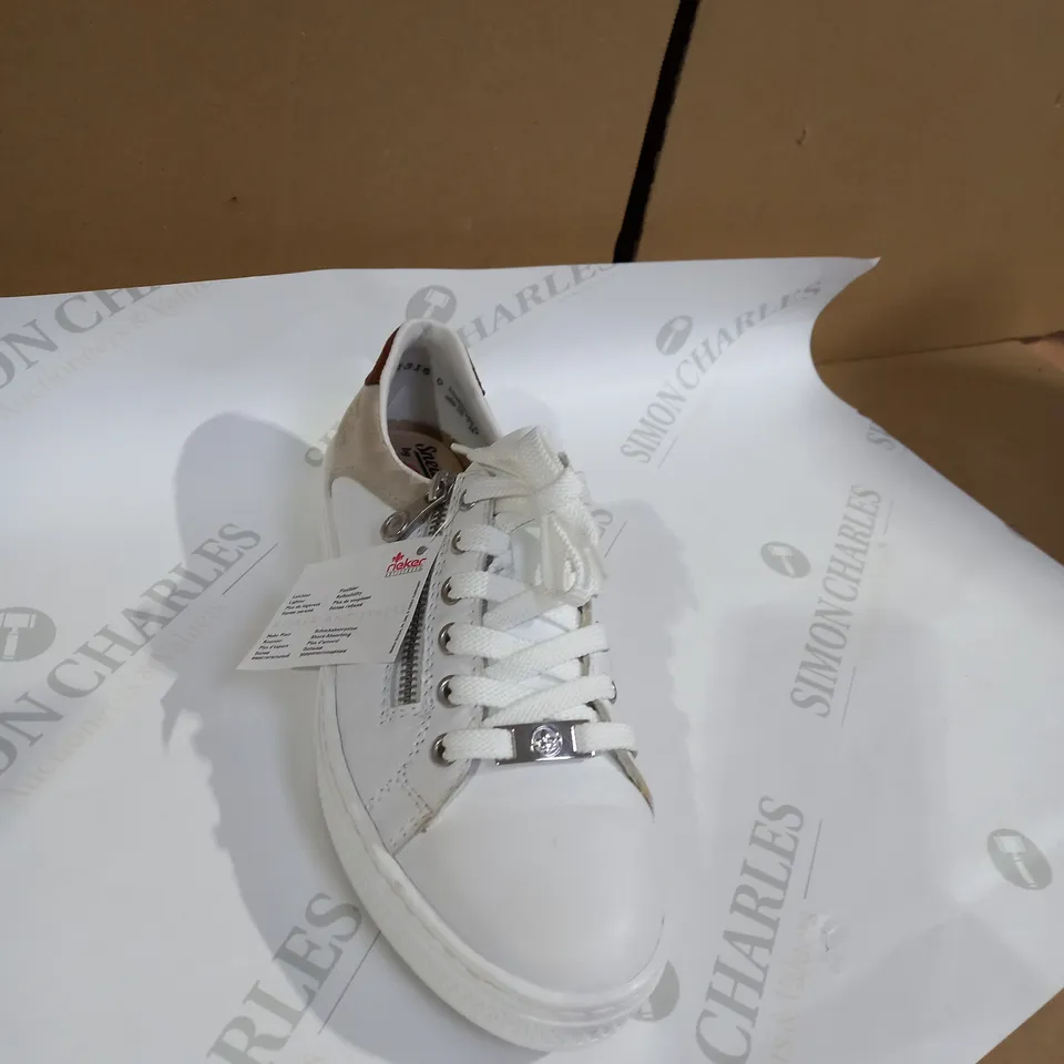 RIEKER WHITE AND BROWN SHOES SIZE 6